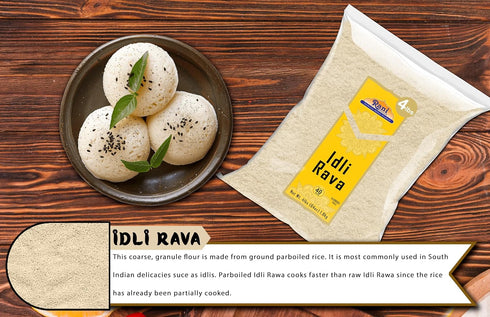 64oz (4lbs) 1.81kg Rani Idly Rava (Parboiled Cream of Rice) ~ All Natural | Vegan | Gluten Friendly | NON-GMO | Indian