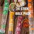 100% 210g Pack, 24 Count Righteous Felon Variety Meat Sticks | Grass Fed Beef, Turkey & Pork | Total Protein |