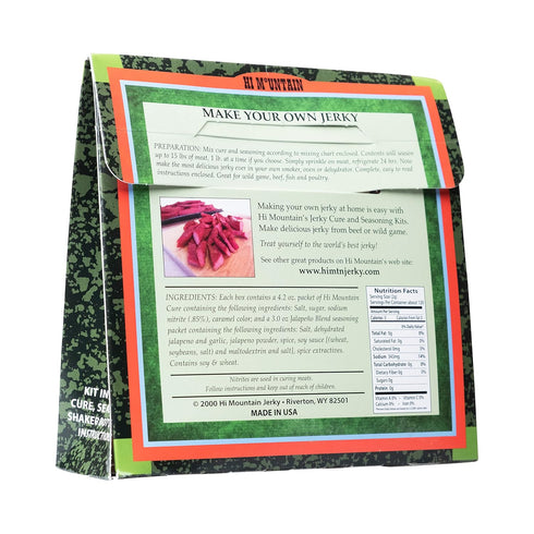 Hi Mountain Jerky Seasoning and Cure Kit, JALAPENO BLEND - Create Flavorful Jerky at Home