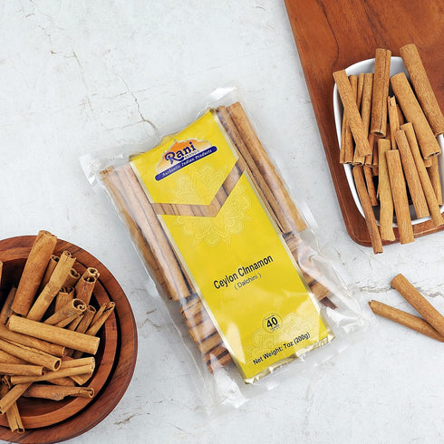 Rani Ceylon Cinnamon Sticks 7oz (200g) ~ 20-24 Sticks 5 Inches in Length, True Ceylon Cinnamon (Not Cassia) ~ All Natural | Vegan | No Colors | Gluten Friendly | NON-GMO | Kosher | Indian Origin