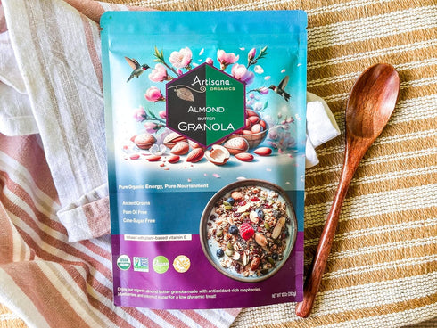10 oz (Pack 2) Artisana Organics Almond Granola - Gluten-Free, Vegan, Low Glycemic, Organic, Palm Oil-Free, Ancient