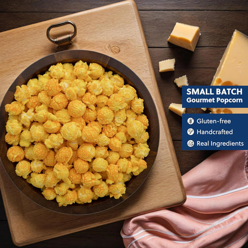 3-Pack Signature Popcorn, Cheddar Cheese Popcorn Snack, Large Resealable Bags, Gourmet Popcorn, Gluten-Free, Non-GMO