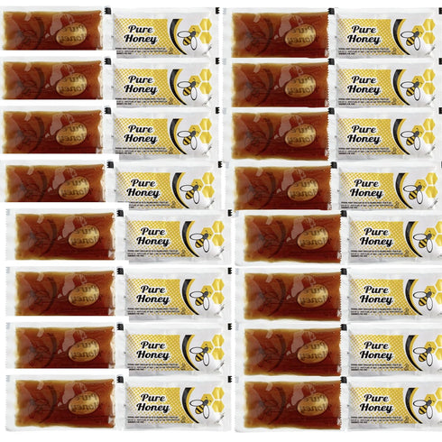 Vallary Pack 60 Packets Packet Honey Lovers Gift Individual of Pure Honey Perfect for Tea, Coffee, Travel