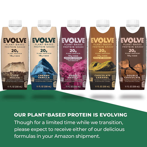 11 Oz, 4 Pack Evolve, Protein Shake Classic Chocolate, Fl
