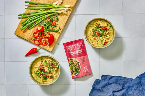 (1.9 oz) Savory Spice Thai Coconut Curry Soup Spice & Easy - Authentic Tom Kha Gai Soup Mix