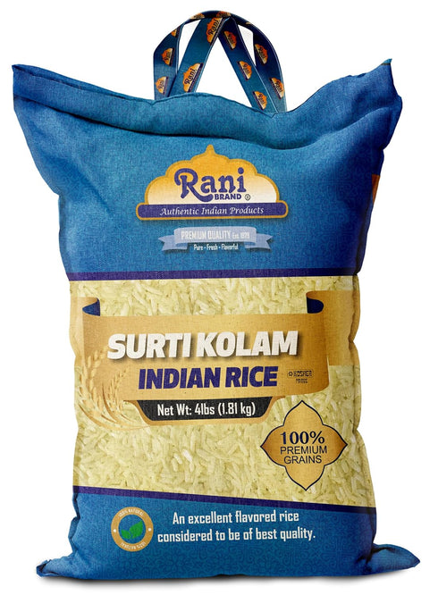 Rani Surti Kolam Indian Rice 64oz (4lbs) 1.81kg Cloth Bag ~ All
