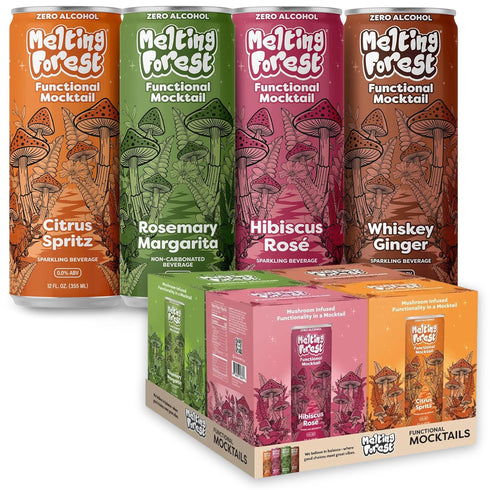 Melting Forest Functional Mocktail - 4 Variety Flavors - Alcohol-Free, Euphoric Adaptogen