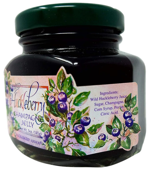 Taste the Wilderness 5 oz, Wild Huckleberry Champagne Jelly Made in USA