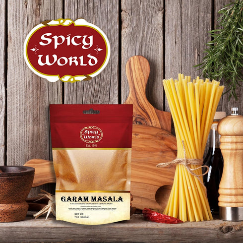 Spicy World Garam Masala Powder, 7-Ounce (15 Premium Spice Blend), Salt Free, Vegan, Indian Origin