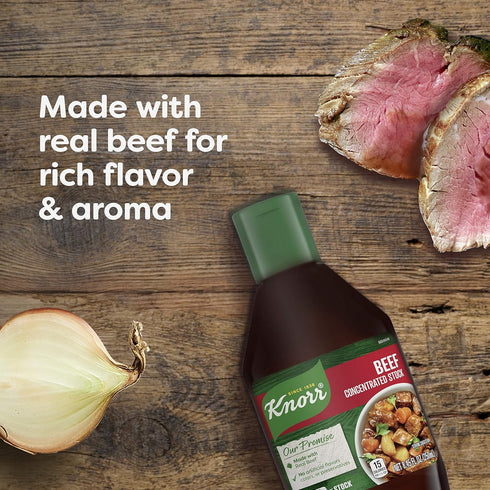 8.45 oz Knorr Concentrated Stock Beef For a Flavorful and Aromatic Beef Stock Gluten Free and No Artificial Flavors