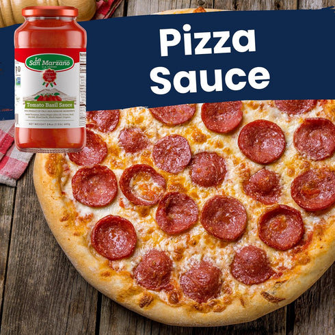 24 oz, La San Marzano Tomato Basil Sauce, Pasta Sauce Made in Italy, All Purpose Tomato Premium Quality, All Natural