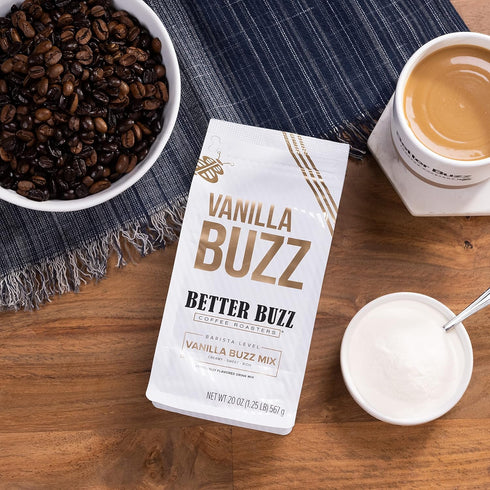 20 (Pack 1), Better Buzz Vanilla Coffee Creamer (Vanilla Buzz) Ounce of Powder Creamer Drink Mix for Flavored Latte