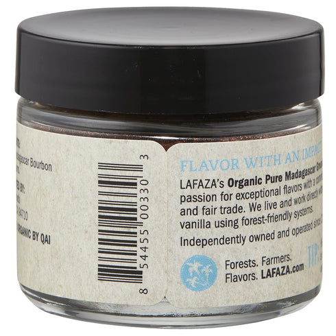 1oz Lafaza Organic Madagascar Bourbon Pure Ground Vanilla Bean Powder