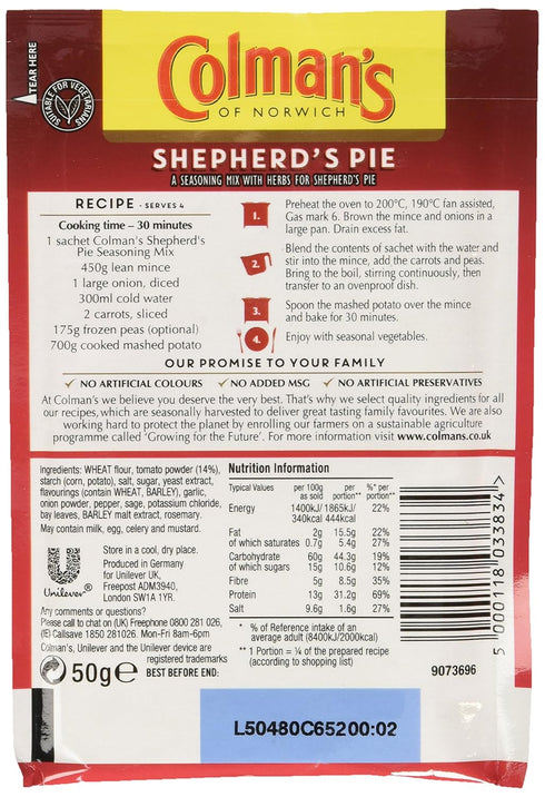 Colman's Shepherd's Pie Mix, 1.75-Ounce Packages (Pack of 12)