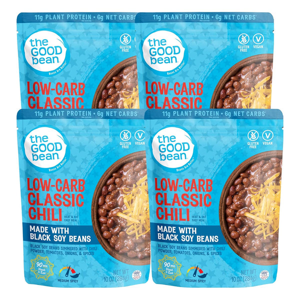 The Good Bean Heat and Eat Pouch - Low-Carb Classic Chili -