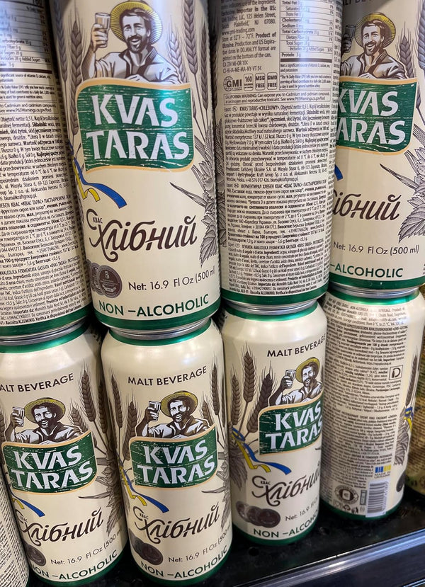 Generic Kvas Taras Traditional Kvass Fermented Rye Bread Beverage 500ml/ 16.91 fl oz