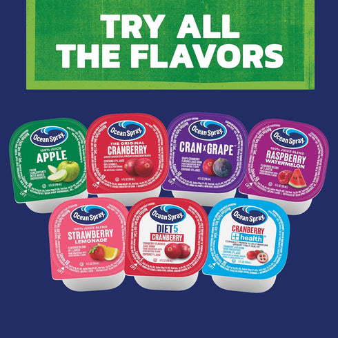 100% 4 (Pack 48) Ocean Spray Apple Juice Cups, Ounce