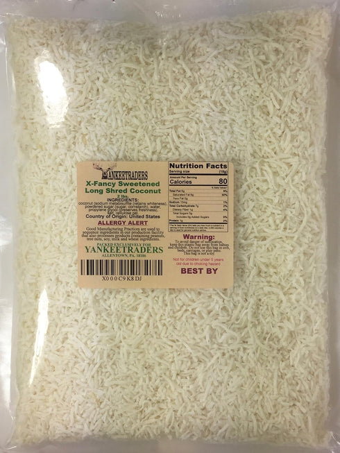 2 Lbs. YANKEETRADERS Fancy Shredded Coconut (Sweetened) ~