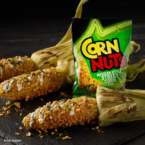 Packs 7 (Pack 12) CORN NUTS Mexican Street Corn Flavored Corn Kernels, Crunchy Corn Snacks, Snack Box, Variety Food