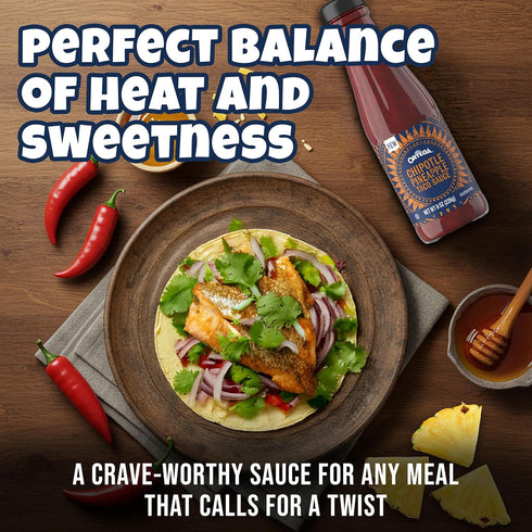 8 Ortega Chipotle Pineapple Taco Sauce, Sweet and Spicy Sauce and Marinade, Ounce