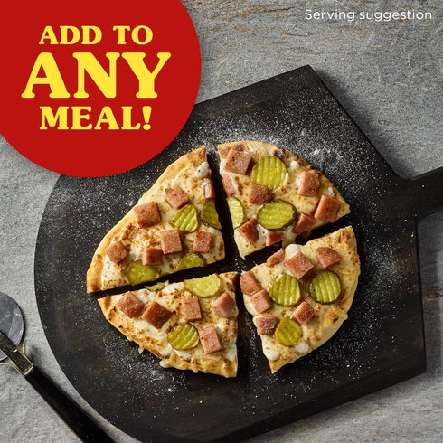 2.5oz (Pack 12) 9g 0g SPAM Single Bacon Individual Pouch of Fully Cooked Pork and Ham, of Protein, Trans Fat, Low Carb
