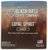 12 Count 4.6-ounce Black Rifle Coffee Company Loyal Spirit Single Serve Coffee Pods, Light Roast, K-cup pods, box