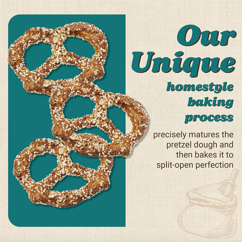 11 Oz. Pack 12 Unique Snacks Extra Salt Splits Pretzels, Original Split-Open Pretzels, Delicious Homestyle Baked Snack