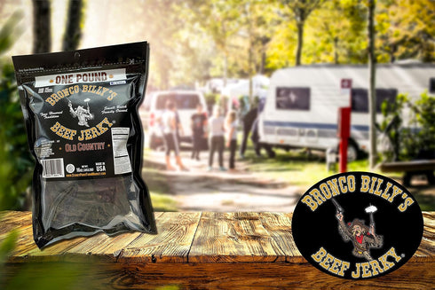 Country Bronco Billy's Beef Jerky Hickory Smoked Old One Pound Resealable Bag