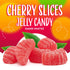 2 Cherry Slices Jelly Candy | Pound Bag | Soft Sugar Dusted Fruit Slices with Classic Cherry Flavor | Fruit Jellies