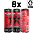 by Rockstar 12oz (8 Pack) Rockstar Energy Drink, Fruit Punched, Sleek Cans