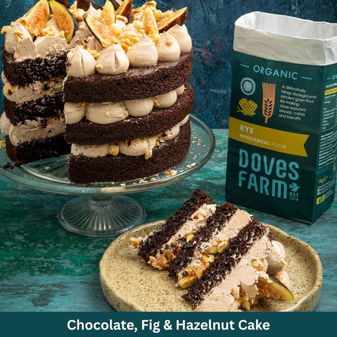 2.2 lb (1 Doves Farm Organic Stoneground Wholemeal Rye Flour kg) - High Fiber Ancient Whole Grain Dark Rye Flour