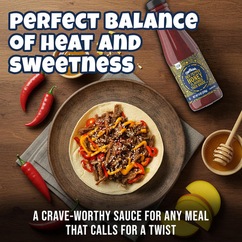 8 Ortega Red Pepper Honey Taco Sauce, Sweet and Spicy Sauce and Marinade, Ounce