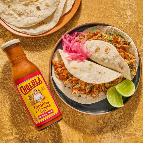 12 oz (Pack 6) Cholula Topping & Cooking Sauce, Original Taco, Medium Heat, For Tacos, Quesadillas, Carnitas, Eggs