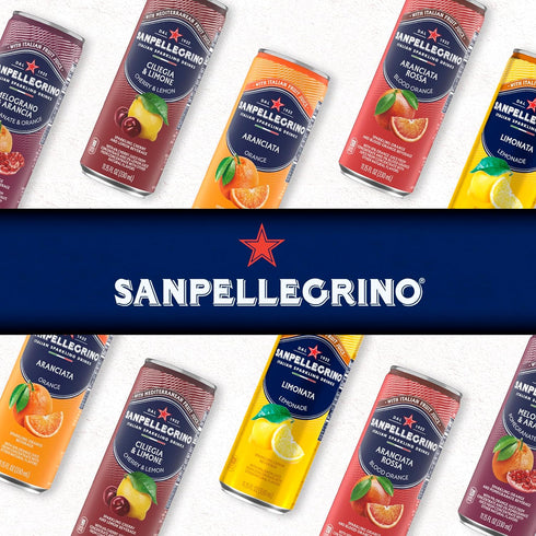 Sanpellegrino 24 Pack Italian Sparkling Drink Ciliegia and Limone, Sparkling Cherry and Lemon Beverage