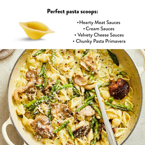 1 7 Pack, 9 DeLallo Conchiglie Pasta Shells, Pound Bag, Conch Shape, Made with Durum Wheat Semolina Flour, Cooks