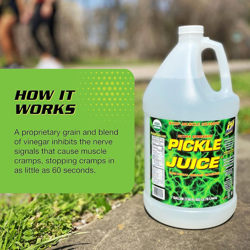 1 Immediately 1 Pickle Juice Sports Drink, Gallon, Extra Strength - Relieves Cramps - Electrolyte Pickle Juice for Day