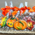 BakersDozenToGo Set 6 Thanksgiving Fall Leaf and Pumpkin Cookies- of Crunchy Shortbread Cookies Individually Wrapped by