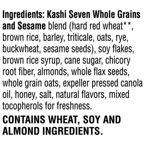 14oz Kashi GO, Breakfast Cereal, Honey Almond Flax Crunch, Excellent Source of Fiber, Box
