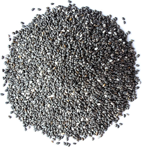 4 Food to Live - Organic Black Chia Seeds, Pounds - Non-GMO, Whole, Sproutable, Vegan, Kosher, Keto, Sirtfood, Bulk