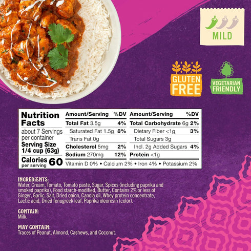 Simmer 15oz (Pack 1) Pataks Butter Chicken Sauce - Mild & Creamy Curry Sauce with Tomatoes & Spices - Gluten-Free