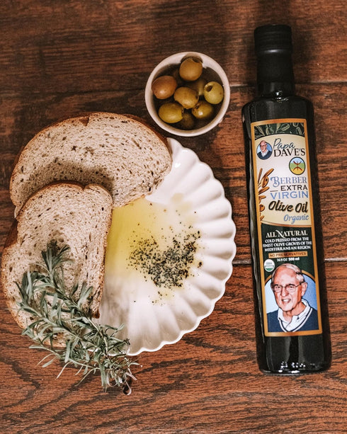 16.9 Oz, Papa Dave's Certified USDA Organic Extra Virgin Olive Oil, Contains Polyphenol First Cold Pressed