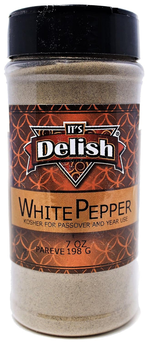 White Pepper by Its Delish, Ground, 7 Oz. Medium Jar