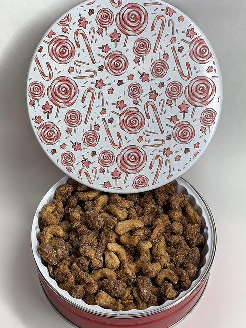 Divinity by Dave 1 Cinnamon Roasted Nuts Gift Tin (Cashews, Pound)