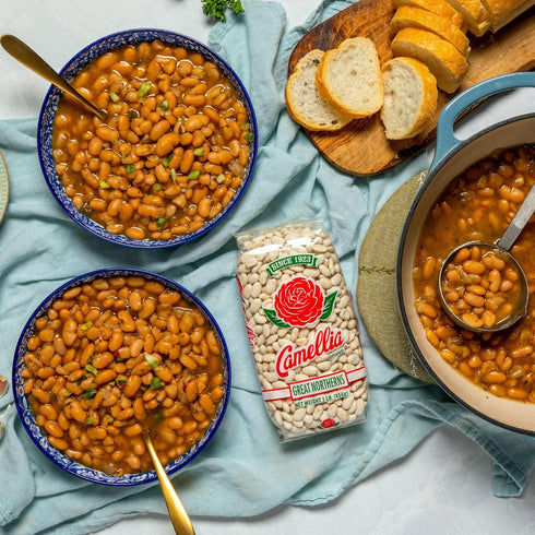 1 (Pack 2) Camellia Brand Dried Great Northern Beans Premium White Beans for Soups, Stews, Casseroles & Side Dishes