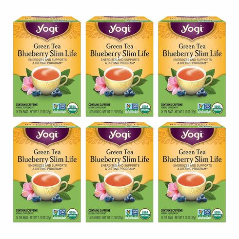 Yogi Tea Green Tea Blueberry Slim Life Tea - 16 Tea Bags