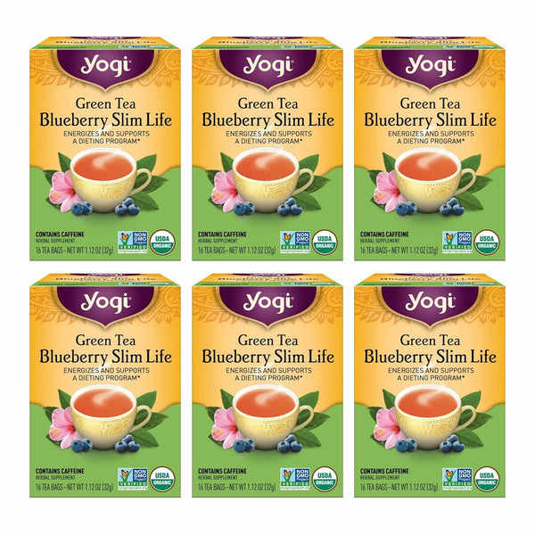 Yogi Tea Green Tea Blueberry Slim Life Tea - 16 Tea Bags