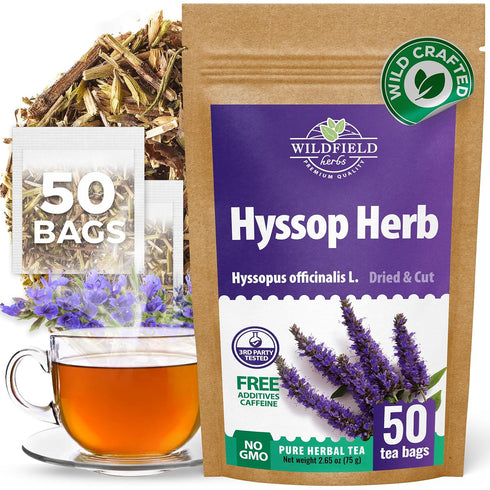 50 Bags Hyssop Dried Herb Hyssop Tea Herbal (Hysspus Officinlis) - 50