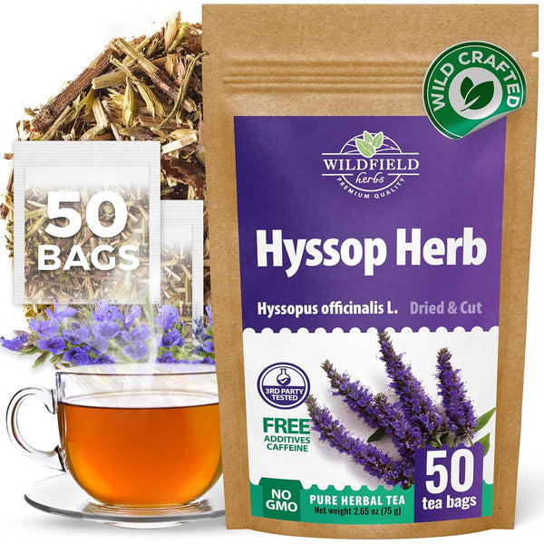 50 Bags Hyssop Dried Herb Hyssop Tea Herbal (Hysspus Officinlis) - 50