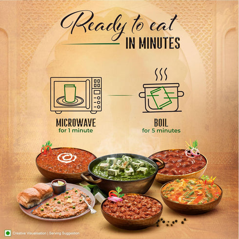 Pack 6 10 Kitchens of India Ready To Eat Dinner Variety of - Ounces, Authentic Vegetarian Indian Food, Gluten-Free