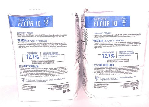2 lb (2) King Arthur Organic Bread Flour Bags